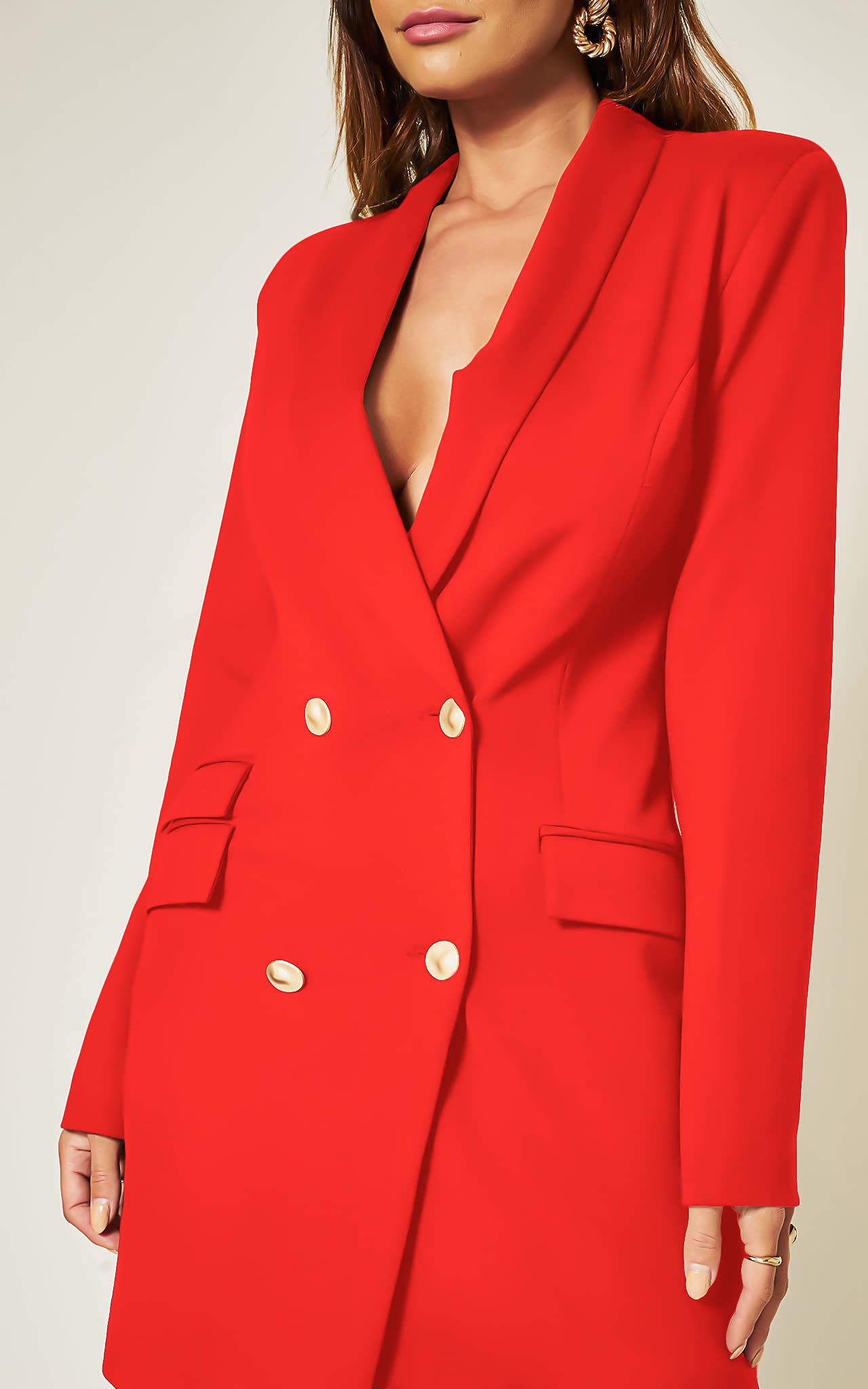 Red sale dress blazer